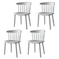 Scandinavian Colorful Windsor Back Side Chair Plastic Dining Armless Chair Grey 4 Piece Set Clearhalo ' kitchen&dining_furn' 'Dining Chairs' 'Dining Tables & Seating' 'dining_chair' 'furn' 'furn_dining_chair' 'Furniture' 'furniture_dining_chair' 'Kitchen & Dining Furniture' 'kitchen' 4694145