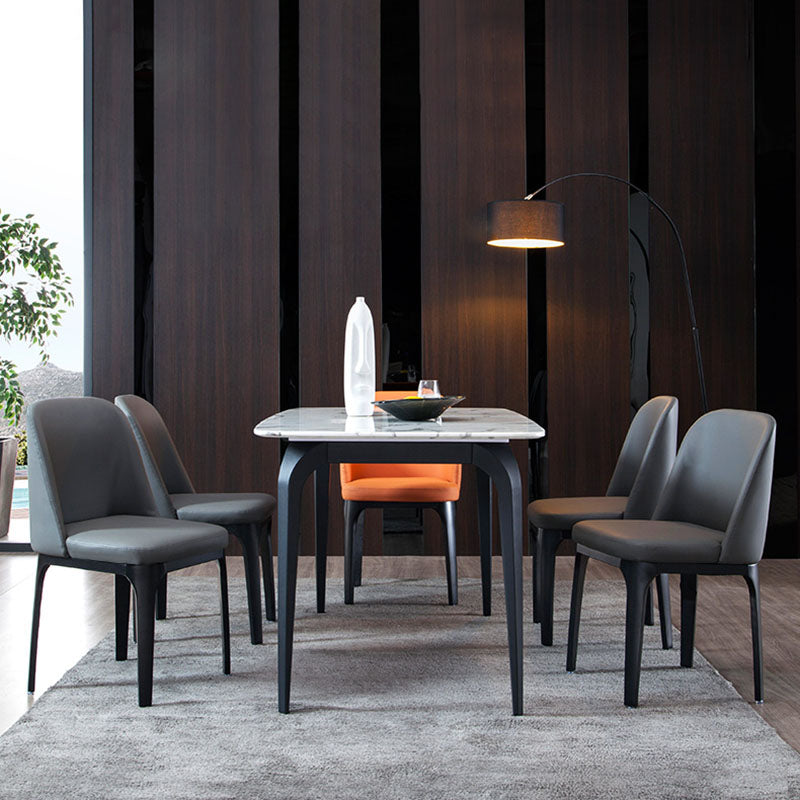 Contemporary Dining Chair Armless Chair with Wooden Legs for Kitchen Clearhalo ' kitchen&dining_furn' 'Dining Chairs' 'Dining Tables & Seating' 'dining_chair' 'furn' 'furn_dining_chair' 'Furniture' 'furniture_dining_chair' 'Kitchen & Dining Furniture' 'kitchen' 4694152