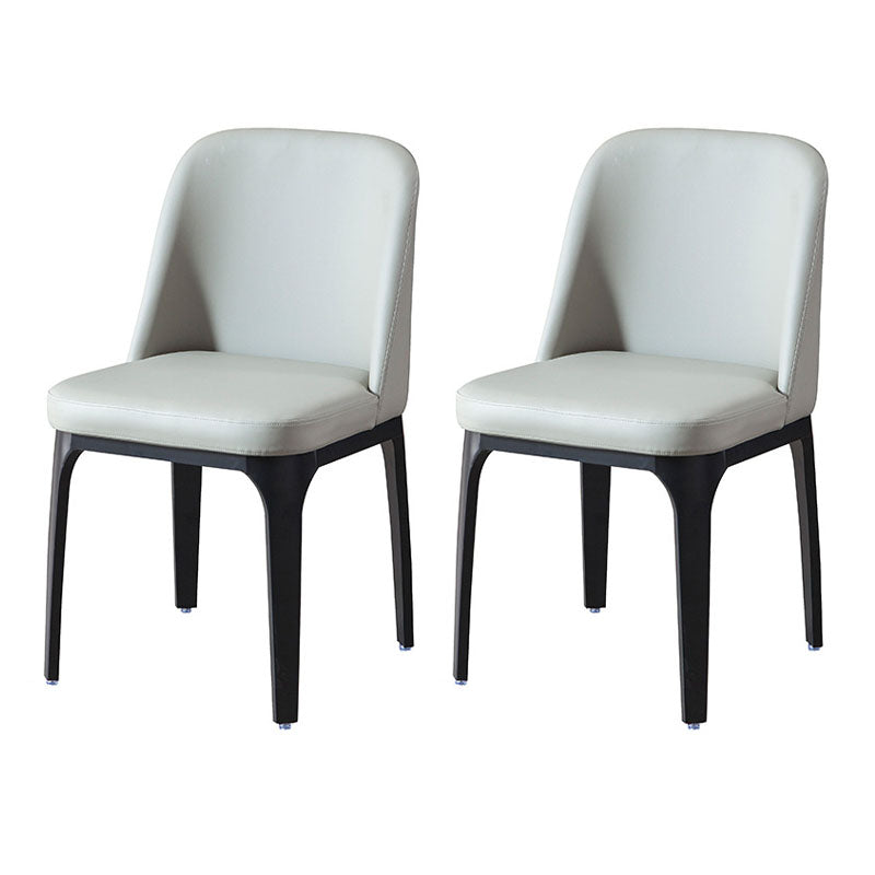 Contemporary Dining Chair Armless Chair with Wooden Legs for Kitchen Light Gray 2 Piece Set Clearhalo ' kitchen&dining_furn' 'Dining Chairs' 'Dining Tables & Seating' 'dining_chair' 'furn' 'furn_dining_chair' 'Furniture' 'furniture_dining_chair' 'Kitchen & Dining Furniture' 'kitchen' 4694154