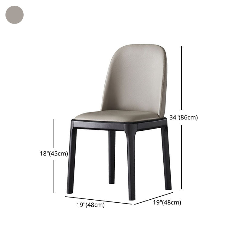 Contemporary Dining Chair Armless Chair with Wooden Legs for Kitchen Clearhalo ' kitchen&dining_furn' 'Dining Chairs' 'Dining Tables & Seating' 'dining_chair' 'furn' 'furn_dining_chair' 'Furniture' 'furniture_dining_chair' 'Kitchen & Dining Furniture' 'kitchen' 4694170