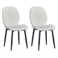 Industrial Style Faux Leather Dining Chairs Solid Back Chair for Kitchen White 2 Piece Set Clearhalo ' kitchen&dining_furn' 'Dining Chairs' 'Dining Tables & Seating' 'dining_chair' 'furn' 'furn_dining_chair' 'Furniture' 'furniture_dining_chair' 'Kitchen & Dining Furniture' 'kitchen' 4694179