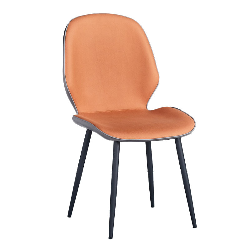 Industrial Style Faux Leather Dining Chairs Solid Back Chair for Kitchen Clearhalo ' kitchen&dining_furn' 'Dining Chairs' 'Dining Tables & Seating' 'dining_chair' 'furn' 'furn_dining_chair' 'Furniture' 'furniture_dining_chair' 'Kitchen & Dining Furniture' 'kitchen' 4694180