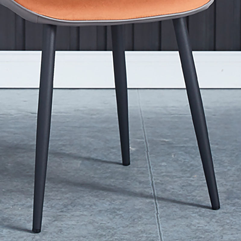 Industrial Style Faux Leather Dining Chairs Solid Back Chair for Kitchen Clearhalo ' kitchen&dining_furn' 'Dining Chairs' 'Dining Tables & Seating' 'dining_chair' 'furn' 'furn_dining_chair' 'Furniture' 'furniture_dining_chair' 'Kitchen & Dining Furniture' 'kitchen' 4694183