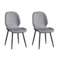 Industrial Style Faux Leather Dining Chairs Solid Back Chair for Kitchen Dark Gray 2 Piece Set Clearhalo ' kitchen&dining_furn' 'Dining Chairs' 'Dining Tables & Seating' 'dining_chair' 'furn' 'furn_dining_chair' 'Furniture' 'furniture_dining_chair' 'Kitchen & Dining Furniture' 'kitchen' 4694192