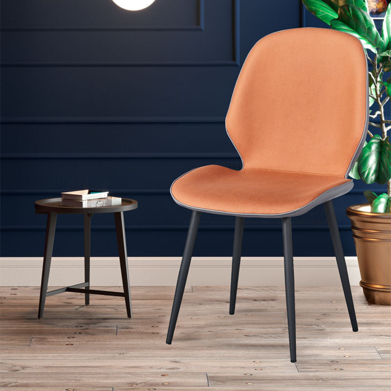 Industrial Style Faux Leather Dining Chairs Solid Back Chair for Kitchen Clearhalo ' kitchen&dining_furn' 'Dining Chairs' 'Dining Tables & Seating' 'dining_chair' 'furn' 'furn_dining_chair' 'Furniture' 'furniture_dining_chair' 'Kitchen & Dining Furniture' 'kitchen' 4694195