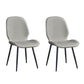 Industrial Style Faux Leather Dining Chairs Solid Back Chair for Kitchen Light Gray 2 Piece Set Clearhalo ' kitchen&dining_furn' 'Dining Chairs' 'Dining Tables & Seating' 'dining_chair' 'furn' 'furn_dining_chair' 'Furniture' 'furniture_dining_chair' 'Kitchen & Dining Furniture' 'kitchen' 4694205