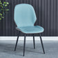Industrial Style Faux Leather Dining Chairs Solid Back Chair for Kitchen Sky Blue 1 Piece Clearhalo ' kitchen&dining_furn' 'Dining Chairs' 'Dining Tables & Seating' 'dining_chair' 'furn' 'furn_dining_chair' 'Furniture' 'furniture_dining_chair' 'Kitchen & Dining Furniture' 'kitchen' 4694207