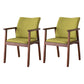 Contemporary Upholstered Solid Back Arm Chair Matte Finish Home Dining Chair Fruit Green 2 Piece Set Walnut Clearhalo ' kitchen&dining_furn' 'Dining Chairs' 'Dining Tables & Seating' 'dining_chair' 'furn' 'furn_dining_chair' 'Furniture' 'furniture_dining_chair' 'Kitchen & Dining Furniture' 'kitchen' 4694215