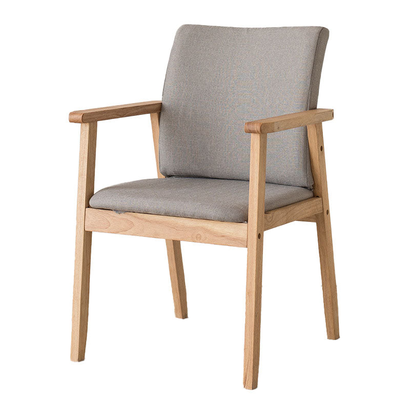 Contemporary Upholstered Solid Back Arm Chair Matte Finish Home Dining Chair Clearhalo ' kitchen&dining_furn' 'Dining Chairs' 'Dining Tables & Seating' 'dining_chair' 'furn' 'furn_dining_chair' 'Furniture' 'furniture_dining_chair' 'Kitchen & Dining Furniture' 'kitchen' 4694223