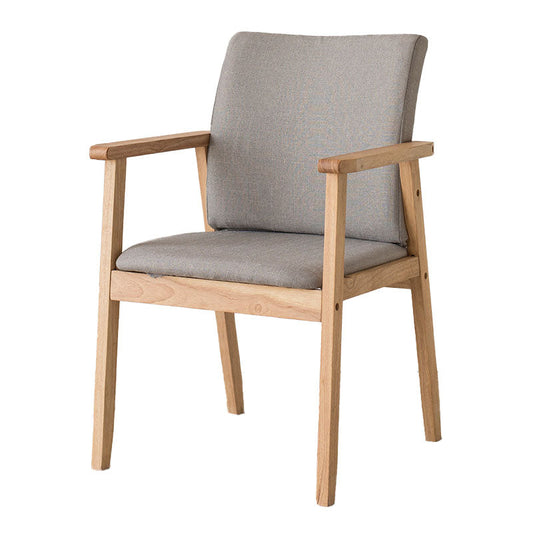 Contemporary Upholstered Solid Back Arm Chair Matte Finish Home Dining Chair Clearhalo ' kitchen&dining_furn' 'Dining Chairs' 'Dining Tables & Seating' 'dining_chair' 'furn' 'furn_dining_chair' 'Furniture' 'furniture_dining_chair' 'Kitchen & Dining Furniture' 'kitchen' 4694223