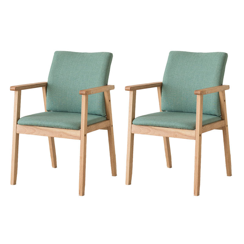 Contemporary Upholstered Solid Back Arm Chair Matte Finish Home Dining Chair Mint Green 2 Piece Set Natural Wood Clearhalo ' kitchen&dining_furn' 'Dining Chairs' 'Dining Tables & Seating' 'dining_chair' 'furn' 'furn_dining_chair' 'Furniture' 'furniture_dining_chair' 'Kitchen & Dining Furniture' 'kitchen' 4694229