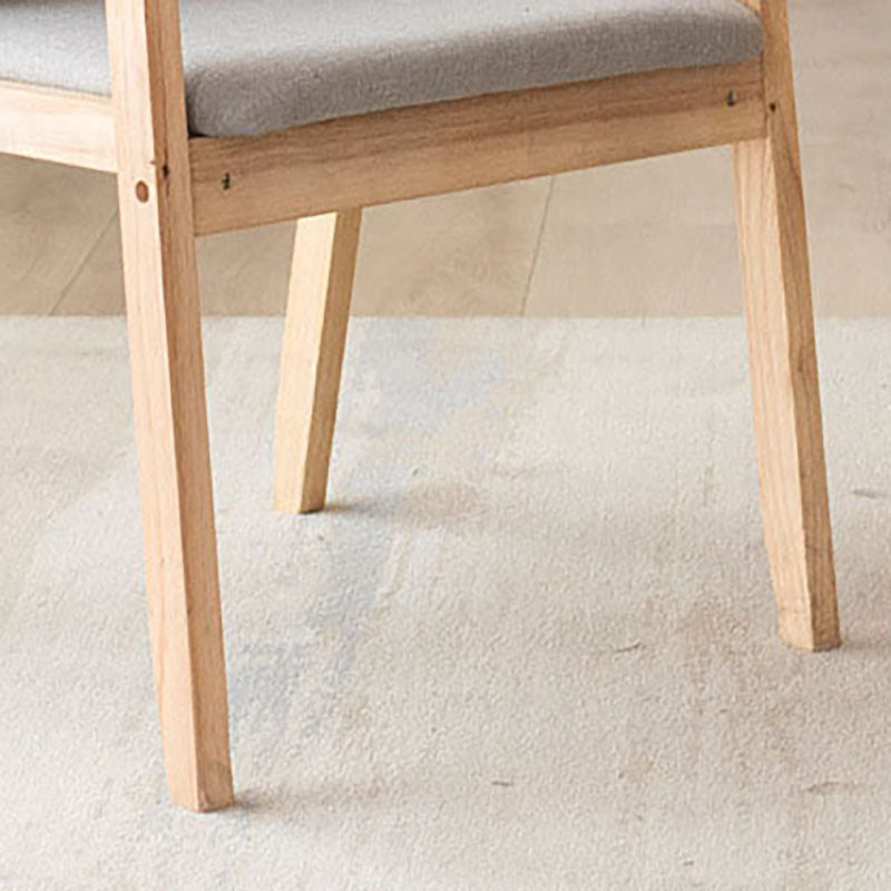 Contemporary Upholstered Solid Back Arm Chair Matte Finish Home Dining Chair Clearhalo ' kitchen&dining_furn' 'Dining Chairs' 'Dining Tables & Seating' 'dining_chair' 'furn' 'furn_dining_chair' 'Furniture' 'furniture_dining_chair' 'Kitchen & Dining Furniture' 'kitchen' 4694231