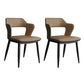 Industrial Style Open Back Arm Dining Chairs Faux Leather Dining Chairs Brown 2 Piece Set Clearhalo ' kitchen&dining_furn' 'Dining Chairs' 'Dining Tables & Seating' 'dining_chair' 'furn' 'furn_dining_chair' 'Furniture' 'furniture_dining_chair' 'Kitchen & Dining Furniture' 'kitchen' 4694255