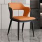 Industrial Style Open Back Arm Dining Chairs Faux Leather Dining Chairs Orange 1 Piece Clearhalo ' kitchen&dining_furn' 'Dining Chairs' 'Dining Tables & Seating' 'dining_chair' 'furn' 'furn_dining_chair' 'Furniture' 'furniture_dining_chair' 'Kitchen & Dining Furniture' 'kitchen' 4694278