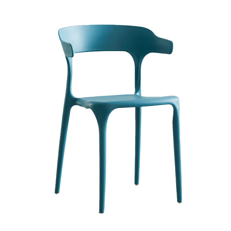 Contemporary Plastic Open Arm Chair Matte Finish Home Dining Chair Clearhalo ' kitchen&dining_furn' 'Dining Chairs' 'Dining Tables & Seating' 'dining_chair' 'furn' 'furn_dining_chair' 'Furniture' 'furniture_dining_chair' 'Kitchen & Dining Furniture' 'kitchen' 4694290