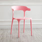 Contemporary Plastic Open Arm Chair Matte Finish Home Dining Chair Pink 1 Piece Clearhalo ' kitchen&dining_furn' 'Dining Chairs' 'Dining Tables & Seating' 'dining_chair' 'furn' 'furn_dining_chair' 'Furniture' 'furniture_dining_chair' 'Kitchen & Dining Furniture' 'kitchen' 4694294