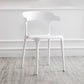 Contemporary Plastic Open Arm Chair Matte Finish Home Dining Chair White 1 Piece Clearhalo ' kitchen&dining_furn' 'Dining Chairs' 'Dining Tables & Seating' 'dining_chair' 'furn' 'furn_dining_chair' 'Furniture' 'furniture_dining_chair' 'Kitchen & Dining Furniture' 'kitchen' 4694304