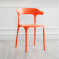 Contemporary Plastic Open Arm Chair Matte Finish Home Dining Chair Orange 1 Piece Clearhalo ' kitchen&dining_furn' 'Dining Chairs' 'Dining Tables & Seating' 'dining_chair' 'furn' 'furn_dining_chair' 'Furniture' 'furniture_dining_chair' 'Kitchen & Dining Furniture' 'kitchen' 4694307