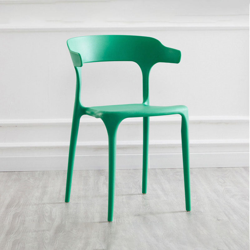 Contemporary Plastic Open Arm Chair Matte Finish Home Dining Chair Green 1 Piece Clearhalo ' kitchen&dining_furn' 'Dining Chairs' 'Dining Tables & Seating' 'dining_chair' 'furn' 'furn_dining_chair' 'Furniture' 'furniture_dining_chair' 'Kitchen & Dining Furniture' 'kitchen' 4694310