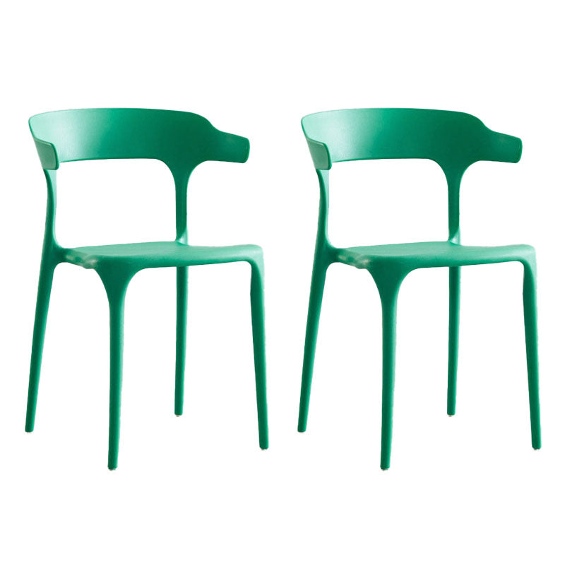 Contemporary Plastic Open Arm Chair Matte Finish Home Dining Chair Green 2 Piece Set Clearhalo ' kitchen&dining_furn' 'Dining Chairs' 'Dining Tables & Seating' 'dining_chair' 'furn' 'furn_dining_chair' 'Furniture' 'furniture_dining_chair' 'Kitchen & Dining Furniture' 'kitchen' 4694311