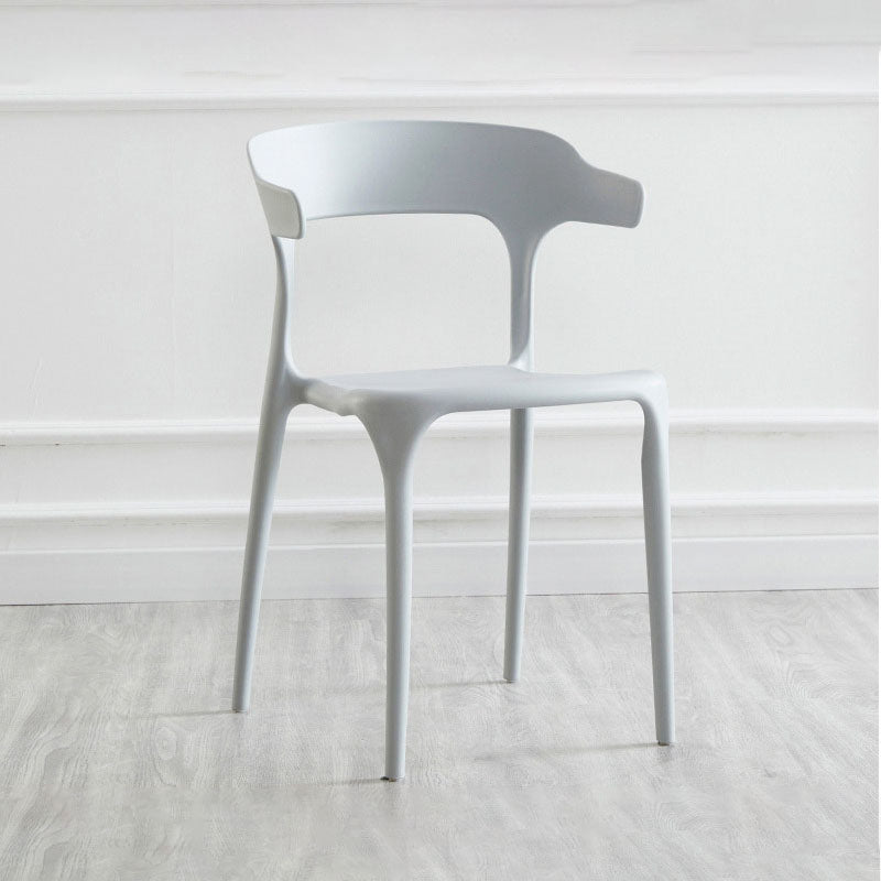 Contemporary Plastic Open Arm Chair Matte Finish Home Dining Chair Grey 1 Piece Clearhalo ' kitchen&dining_furn' 'Dining Chairs' 'Dining Tables & Seating' 'dining_chair' 'furn' 'furn_dining_chair' 'Furniture' 'furniture_dining_chair' 'Kitchen & Dining Furniture' 'kitchen' 4694319