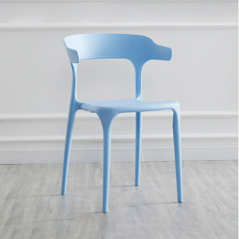 Contemporary Plastic Open Arm Chair Matte Finish Home Dining Chair Sky Blue 1 Piece Clearhalo ' kitchen&dining_furn' 'Dining Chairs' 'Dining Tables & Seating' 'dining_chair' 'furn' 'furn_dining_chair' 'Furniture' 'furniture_dining_chair' 'Kitchen & Dining Furniture' 'kitchen' 4694325