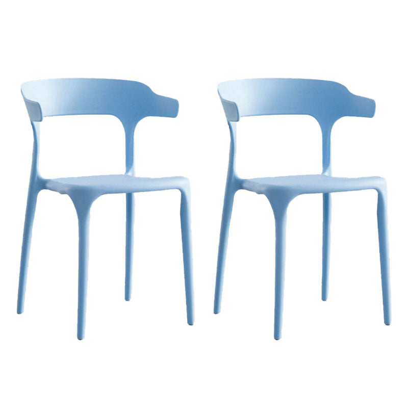 Contemporary Plastic Open Arm Chair Matte Finish Home Dining Chair Sky Blue 2 Piece Set Clearhalo ' kitchen&dining_furn' 'Dining Chairs' 'Dining Tables & Seating' 'dining_chair' 'furn' 'furn_dining_chair' 'Furniture' 'furniture_dining_chair' 'Kitchen & Dining Furniture' 'kitchen' 4694326
