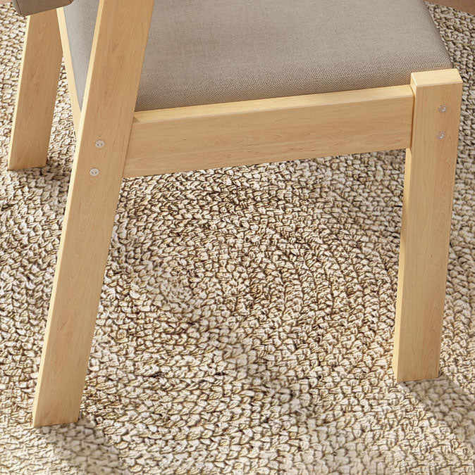 Contemporary Dining Open Back Chair Arm Chair with Wooden Legs for Kitchen Clearhalo ' kitchen&dining_furn' 'Dining Chairs' 'Dining Tables & Seating' 'dining_chair' 'Furniture' 'furniture_dining_chair' 'Kitchen & Dining Furniture' 'kitchen' 4694340