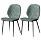 Contemporary Dining Chair Armless Wingback Side Chair with Metal Legs for Kitchen Green 2 Piece Set Clearhalo ' kitchen&dining_furn' 'Dining Chairs' 'Dining Tables & Seating' 'dining_chair' 'furn' 'furn_dining_chair' 'Furniture' 'furniture_dining_chair' 'Kitchen & Dining Furniture' 'kitchen' 4694362