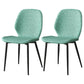 Contemporary Dining Chair Armless Wingback Side Chair with Metal Legs for Kitchen Blue 2 Piece Set Clearhalo ' kitchen&dining_furn' 'Dining Chairs' 'Dining Tables & Seating' 'dining_chair' 'furn' 'furn_dining_chair' 'Furniture' 'furniture_dining_chair' 'Kitchen & Dining Furniture' 'kitchen' 4694373