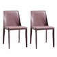 Designer Style Leather Solid Back Side Chair Matte Finish Home Dining Chair Purple 2 Piece Set Clearhalo ' kitchen&dining_furn' 'Dining Chairs' 'Dining Tables & Seating' 'dining_chair' 'furn' 'furn_dining_chair' 'Furniture' 'furniture_dining_chair' 'Kitchen & Dining Furniture' 'kitchen' 4694386