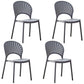 Modern Stackable Chair Dining Armless Open Back Chairs with Plastic Legs for Kitchen Grey 4 Piece Set Clearhalo ' kitchen&dining_furn' 'Dining Chairs' 'Dining Tables & Seating' 'dining_chair' 'furn' 'furn_dining_chair' 'Furniture' 'furniture_dining_chair' 'Kitchen & Dining Furniture' 'kitchen' 4694397