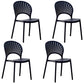 Modern Stackable Chair Dining Armless Open Back Chairs with Plastic Legs for Kitchen Black 4 Piece Set Clearhalo ' kitchen&dining_furn' 'Dining Chairs' 'Dining Tables & Seating' 'dining_chair' 'furn' 'furn_dining_chair' 'Furniture' 'furniture_dining_chair' 'Kitchen & Dining Furniture' 'kitchen' 4694398