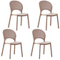 Modern Stackable Chair Dining Armless Open Back Chairs with Plastic Legs for Kitchen Camel 4 Piece Set Clearhalo ' kitchen&dining_furn' 'Dining Chairs' 'Dining Tables & Seating' 'dining_chair' 'furn' 'furn_dining_chair' 'Furniture' 'furniture_dining_chair' 'Kitchen & Dining Furniture' 'kitchen' 4694400