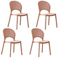 Modern Stackable Chair Dining Armless Open Back Chairs with Plastic Legs for Kitchen Pink 4 Piece Set Clearhalo ' kitchen&dining_furn' 'Dining Chairs' 'Dining Tables & Seating' 'dining_chair' 'furn' 'furn_dining_chair' 'Furniture' 'furniture_dining_chair' 'Kitchen & Dining Furniture' 'kitchen' 4694405