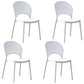 Modern Stackable Chair Dining Armless Open Back Chairs with Plastic Legs for Kitchen White 4 Piece Set Clearhalo ' kitchen&dining_furn' 'Dining Chairs' 'Dining Tables & Seating' 'dining_chair' 'furn' 'furn_dining_chair' 'Furniture' 'furniture_dining_chair' 'Kitchen & Dining Furniture' 'kitchen' 4694406