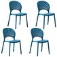 Modern Stackable Chair Dining Armless Open Back Chairs with Plastic Legs for Kitchen Peacock Blue 4 Piece Set Clearhalo ' kitchen&dining_furn' 'Dining Chairs' 'Dining Tables & Seating' 'dining_chair' 'furn' 'furn_dining_chair' 'Furniture' 'furniture_dining_chair' 'Kitchen & Dining Furniture' 'kitchen' 4694415