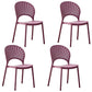 Modern Stackable Chair Dining Armless Open Back Chairs with Plastic Legs for Kitchen Purple 4 Piece Set Clearhalo ' kitchen&dining_furn' 'Dining Chairs' 'Dining Tables & Seating' 'dining_chair' 'furn' 'furn_dining_chair' 'Furniture' 'furniture_dining_chair' 'Kitchen & Dining Furniture' 'kitchen' 4694417