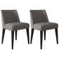 Contemporary Dining Parsons Chair Armless Chair with Wooden Legs for Kitchen Light Gray 2 Piece Set Clearhalo ' kitchen&dining_furn' 'Dining Chairs' 'Dining Tables & Seating' 'dining_chair' 'furn' 'furn_dining_chair' 'Furniture' 'furniture_dining_chair' 'Kitchen & Dining Furniture' 'kitchen' 4694424