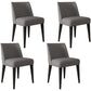 Contemporary Dining Parsons Chair Armless Chair with Wooden Legs for Kitchen Light Gray 4 Piece Set Clearhalo ' kitchen&dining_furn' 'Dining Chairs' 'Dining Tables & Seating' 'dining_chair' 'furn' 'furn_dining_chair' 'Furniture' 'furniture_dining_chair' 'Kitchen & Dining Furniture' 'kitchen' 4694426