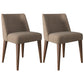 Contemporary Dining Parsons Chair Armless Chair with Wooden Legs for Kitchen Light Khaki 2 Piece Set Clearhalo ' kitchen&dining_furn' 'Dining Chairs' 'Dining Tables & Seating' 'dining_chair' 'furn' 'furn_dining_chair' 'Furniture' 'furniture_dining_chair' 'Kitchen & Dining Furniture' 'kitchen' 4694435