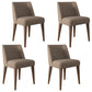 Contemporary Dining Parsons Chair Armless Chair with Wooden Legs for Kitchen Light Khaki 4 Piece Set Clearhalo ' kitchen&dining_furn' 'Dining Chairs' 'Dining Tables & Seating' 'dining_chair' 'furn' 'furn_dining_chair' 'Furniture' 'furniture_dining_chair' 'Kitchen & Dining Furniture' 'kitchen' 4694437