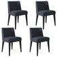 Contemporary Dining Parsons Chair Armless Chair with Wooden Legs for Kitchen Dark Gray 4 Piece Set Clearhalo ' kitchen&dining_furn' 'Dining Chairs' 'Dining Tables & Seating' 'dining_chair' 'furn' 'furn_dining_chair' 'Furniture' 'furniture_dining_chair' 'Kitchen & Dining Furniture' 'kitchen' 4694441