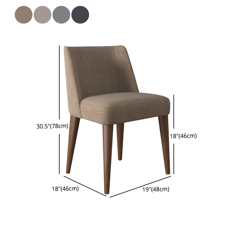 Contemporary Dining Parsons Chair Armless Chair with Wooden Legs for Kitchen Clearhalo ' kitchen&dining_furn' 'Dining Chairs' 'Dining Tables & Seating' 'dining_chair' 'furn' 'furn_dining_chair' 'Furniture' 'furniture_dining_chair' 'Kitchen & Dining Furniture' 'kitchen' 4694442