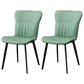 Contemporary Dining Chairs Armless Chair with Metal Legs for Kitchen Green 2 Piece Set Clearhalo ' kitchen&dining_furn' 'Dining Chairs' 'Dining Tables & Seating' 'dining_chair' 'furn' 'furn_dining_chair' 'Furniture' 'furniture_dining_chair' 'Kitchen & Dining Furniture' 'kitchen' 4694462
