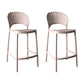 Nordic Style Plastic Stackable Bar Stools for Home Use Armless Low Back Stools Beige 2 Piece Set Clearhalo 'Bar Furniture' 'Bar Stools' 'bar_stools' 'furn' 'furn_bar_stools' 'furniture_bar_stools' 'Kitchen & Dining Furniture' 'kitchen&dining_furn' 'kitchen' 'kitchen_furn' Furniture' 4696800