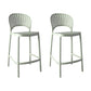 Nordic Style Plastic Stackable Bar Stools for Home Use Armless Low Back Stools Green 2 Piece Set Clearhalo 'Bar Furniture' 'Bar Stools' 'bar_stools' 'furn' 'furn_bar_stools' 'furniture_bar_stools' 'Kitchen & Dining Furniture' 'kitchen&dining_furn' 'kitchen' 'kitchen_furn' Furniture' 4696802