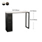 Marble Patio Bar Table with Rectangle Table Top Double Pedestal Table - 41.3" H Clearhalo 'Bar Furniture' 'Bar Tables' 'bar_tables' 'furn' 'furn_bar_tables' 'Furniture' 'furniture_bar_tables' 'Kitchen & Dining Furniture' 4696829