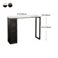 Marble Patio Bar Table with Rectangle Table Top Double Pedestal Table - 41.3" H Clearhalo 'Bar Furniture' 'Bar Tables' 'bar_tables' 'furn' 'furn_bar_tables' 'Furniture' 'furniture_bar_tables' 'Kitchen & Dining Furniture' 4696830