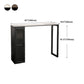 Marble Patio Bar Table with Rectangle Table Top Double Pedestal Table - 41.3" H Clearhalo 'Bar Furniture' 'Bar Tables' 'bar_tables' 'furn' 'furn_bar_tables' 'Furniture' 'furniture_bar_tables' 'Kitchen & Dining Furniture' 4696832